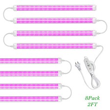 2FT T8 LED Grow Lights Full Spectrum 20W Seed Starting Plant Light Kits 8 Pack