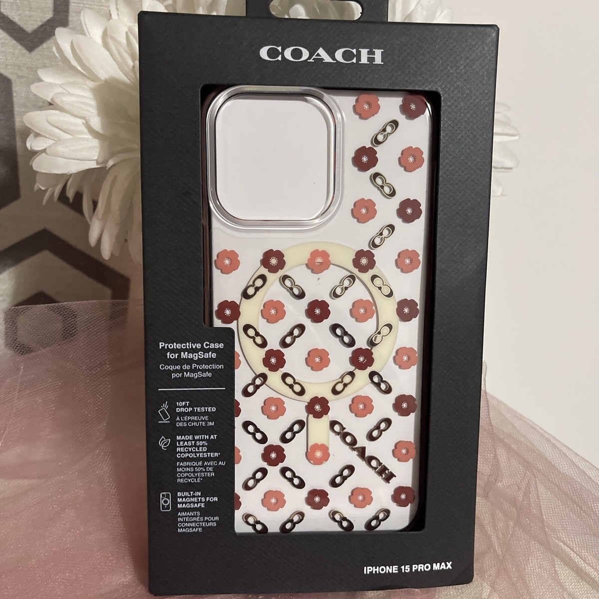 Coach Protective Case for MagSafe for iPhone 15 Pro Max - Floral