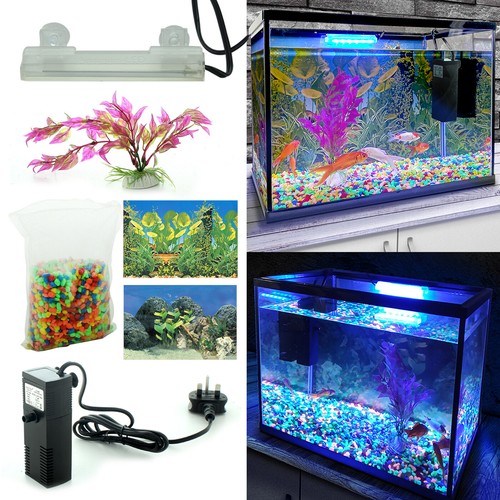 Aqueon Aquarium Fish Tank Starter Kit With LED Lighting 20 Gallon High Fish Tank