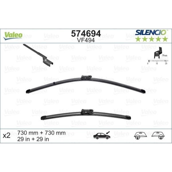 Valeo Wischblatt Scheibenwischer Vorne Passend FüR Ford Focus III Turnier-image