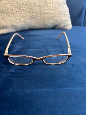 Vivid 740 37 Semi-Cat Eye Style Womans EyeGlasses 48/18/140 Cream FRAMES ONLY
