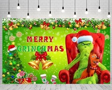 Christmas Backdrop w/the Grinch  Max - Brand New in Package 