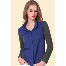 Two-Tone Spliced Shirt