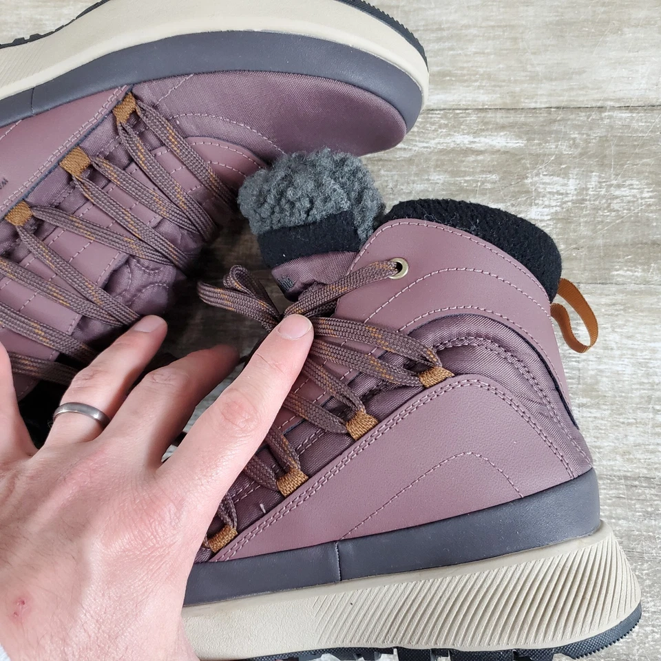 Columbia Red Hills Omni-Heat Womens Snow Boots Sz 6.5 Basalt Camel Brown Winter - Image 3 of 4