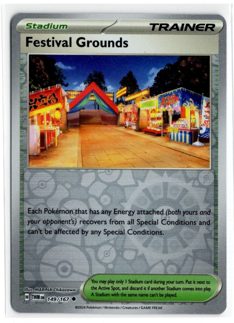 Pokemon Twilight Masquerade Reverse Holo 149/167 Festival Grounds