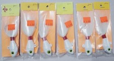6 units - Bucktail Jigs Striper Lures 3oz White 7/0 Ultra Minnow Fluke Lure Lot