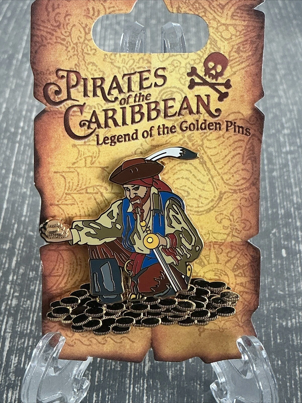 Disney DLR 2006 Pirates of the Caribbean Pirate Gold Coins Pin 47071