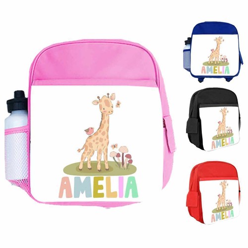 Personalised Backpack Any Name Kids Animal Design Girls Children Bag 21 - Picture 2 of 12