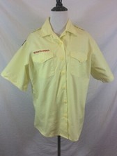 Boy Scouts Of America Official Blouse Shirt Uniform Womens Medium 10-12 Yellow