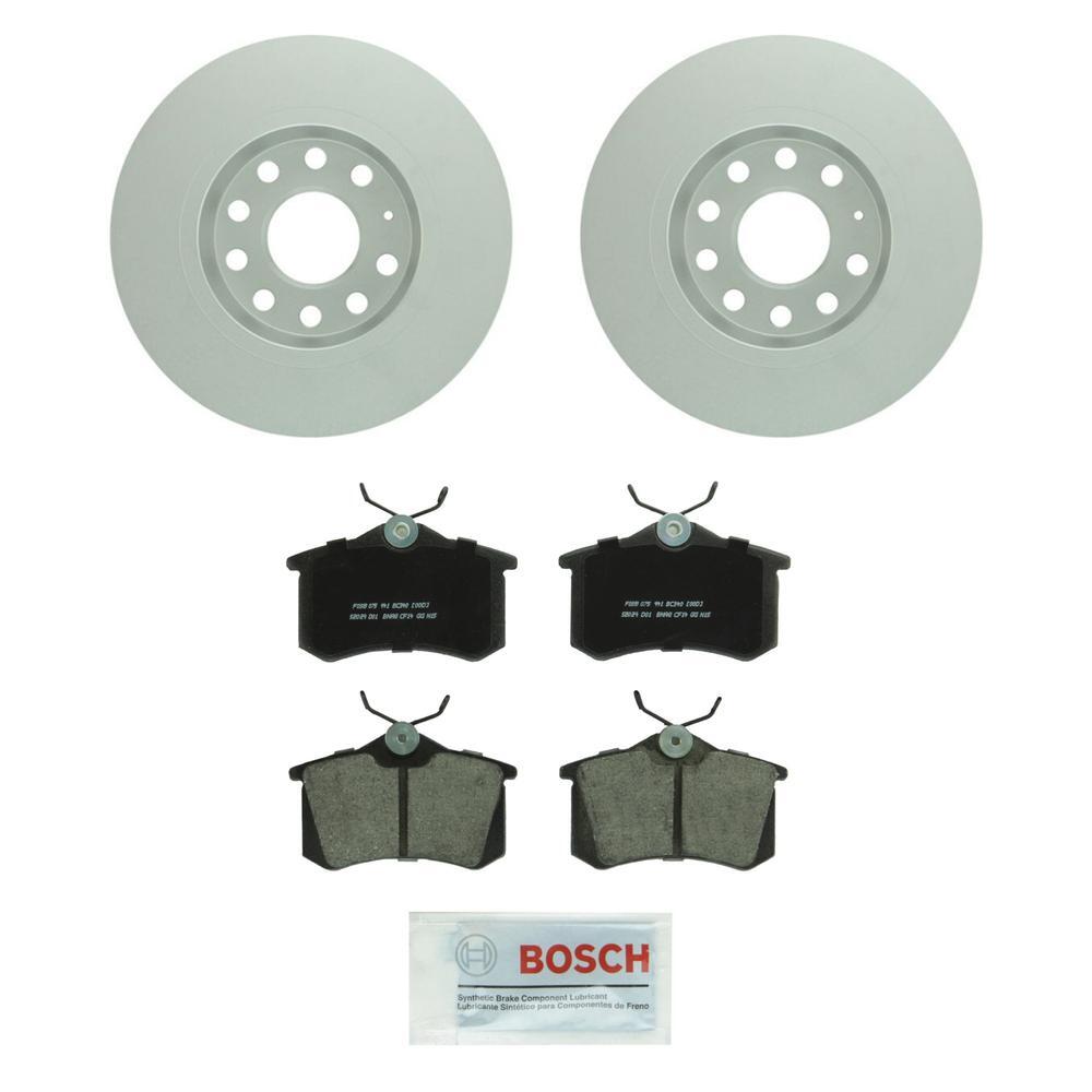 Bosch 2 Rear Solid Rotors 272mm Ceramic Disc Brake Pads Kit For Audi ...