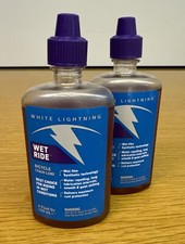 White Lightning BICYCLE Bike 4oz Drip WET RIDE Lube 2 Bottles Chain lube