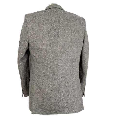Gianni Versace Dappled Gray Nailhead Tweed Sport Coat Slim Fit Men's 44 R - Picture 8 of 23