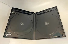 NEW QUALITY 3 PCS 14MM 4K ULTRA HD 2-BLURAY CASE w BOOKLET CLIPS, BLACK, QJ200