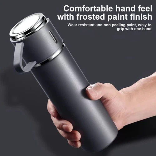 Isolierflasche Edelstahl 500ML Thermoskanne Kalt & Warm+ - Bild 7 von 16