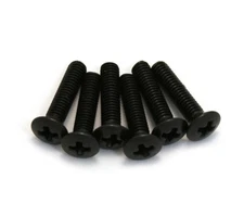 (6) Black Short Mounting Screws for Mini Sealed Guitar Tuner Buttons GS-3378-003