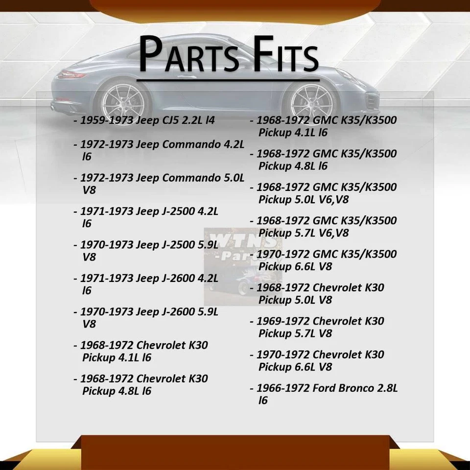 Se adapta a Ford F-100 GMB 1970 1971 ruedas delanteras todas las juntas junta universal Foto 3 de 4