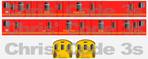 Selbstklebender Vinyl-Wagenaufkleber Spurweite OO Hornby/Bachmann - Klasse 419 MLV 68004 RM | Zustand: New
