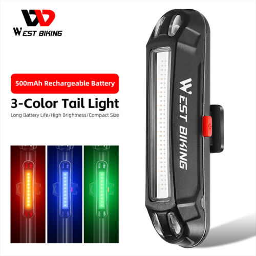 WEST BIKING Luz Trasera Bicicleta Recargable USB Ciclismo Luz LED Luz Trasera - Imagen 1 de 21