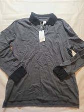 Men's Rugby Polo Shirt - Goodfellow Co Charcoal Gray Size Large