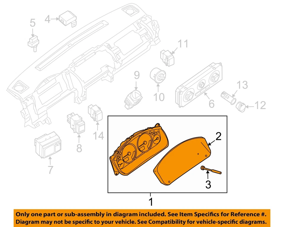 Nissan Xterra 2006 velocímetro fabricante de equipos originales 4,0 L tracción trasera automática 24810-EA23D Foto 3 de 4