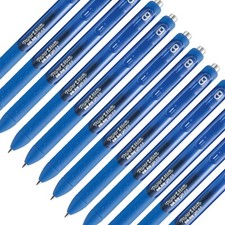 10 x PaperMate InJoy 0.5mm Pure Blue Ink Markers Pens Office Arts Budget Quality