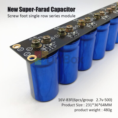 16V-83F Farad Capacitor Super Capacitor 2.7V-500F Screw Foot Single Row Module