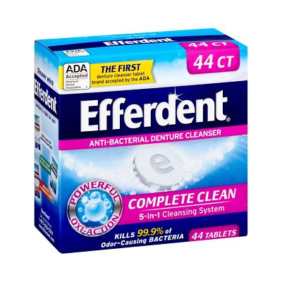 Efferdent Denture Cleaner, 44 Tablets per Box (Sold as BX/44)
