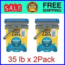 Purina Tidy Cats Instant Action Clumping Cat Litter, Odor Control 35 lb. 2Pail