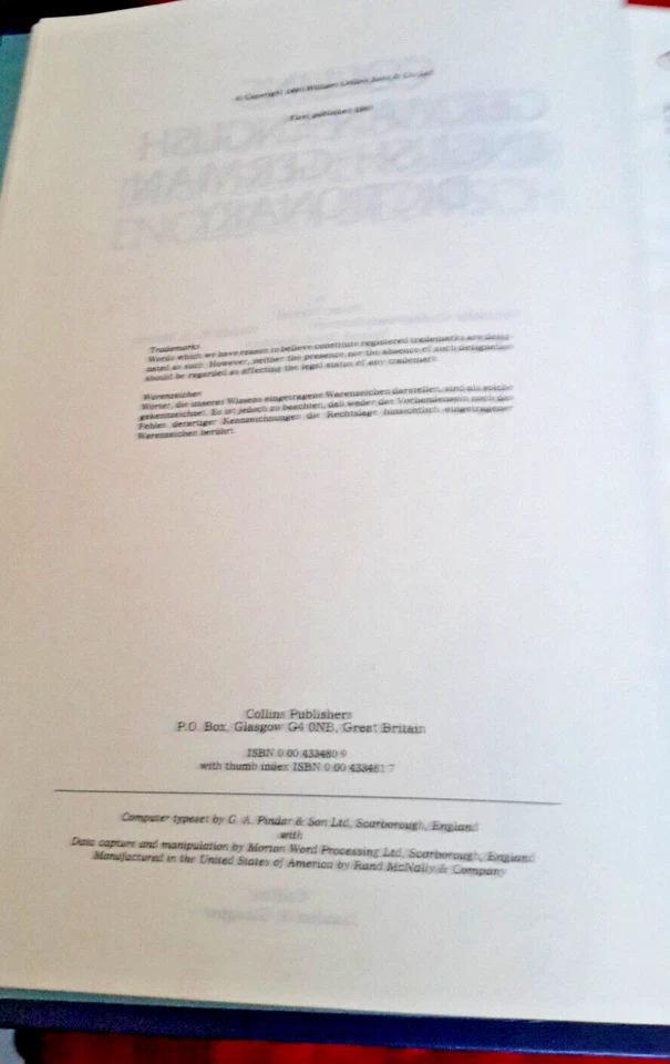 Collins German English Dictionary - Image 2 of 4