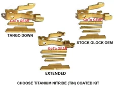 For Glock 20 21 29 30 Gen 5 TiN Gold Control Kit, GLOCK OR TANGO DOWN RELEASE
