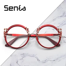 Personality Retro Round Metal Eyeglass Frames Women Fashion Glasses Spectacles