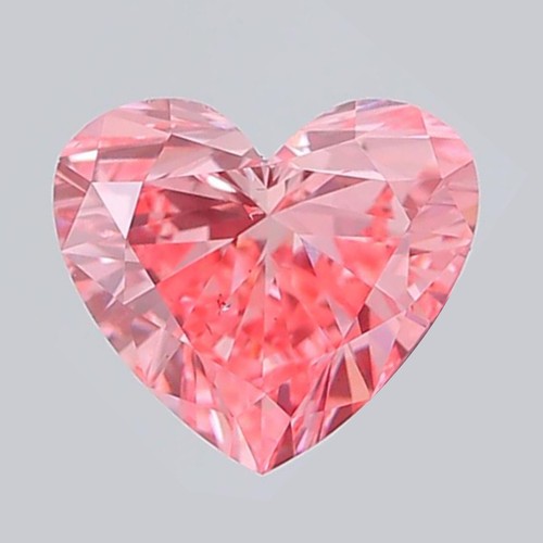 Diamant Naturel En Vrac 0.50 Carats - Forme Cœur, Couleur F, Clarté VS1 - Certifié GIA - Neuf Avec étiquette