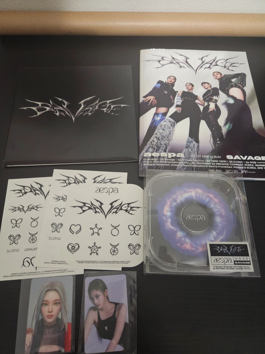 Aespa Savage 1st Mini Album 3 Version Set With 3 Posters | eBay
