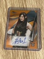 2020 Topps Finest Io Shirai Iyo Sky Orange Auto #/d 50