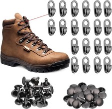 Metal Boot Lace Hooks, 20 Sets Boot Hook Eyelets Metal Outdoor Lace Buckle Speed