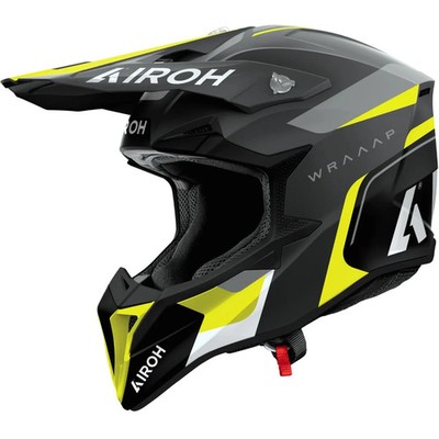 Airoh Motocross-Helm Wraap Conquer - Gelb Matt