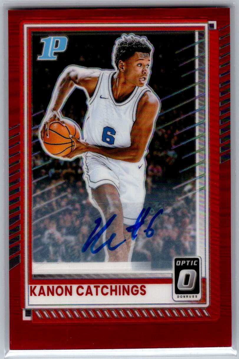 2025-26 Donruss Optic Red Prizm KANON CATCHINGS #78 RC #/75 AUTO