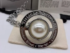 Vivienne Westwood PEARL 3D Orb Necklace 80cm