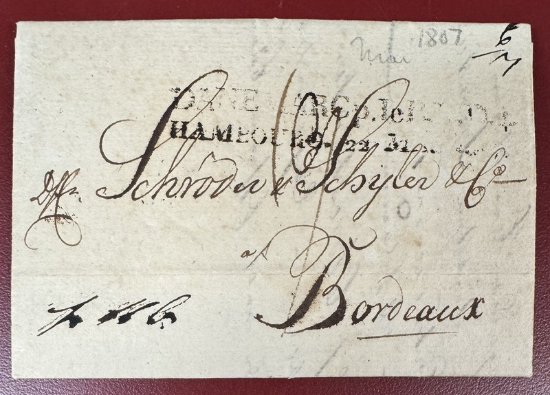 Denmark, 1807, Stampless Cover / 1  1/2 page Folded Letter, DANE MARC Handstamp