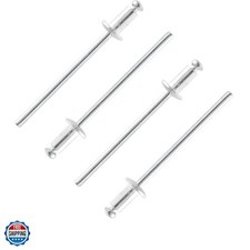100Pcs Aluminum Pop Rivets 1/8" x 1/4" Diameter x Grip Length, Dome Head Blin...