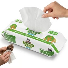 Feuchtt&uuml;cher Hunde Pflege Bambus Aloe Vera 20x23 cm 1