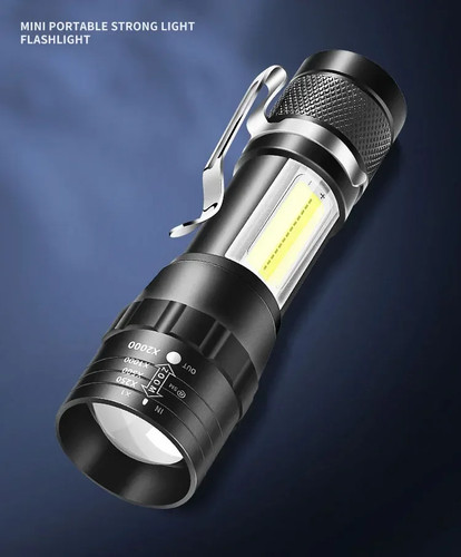 USB Rechargeable Mini Flashlight (COB+XPE) - 3 Modes, Zoomable - Picture 17 of 34
