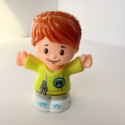 Fisher-Price Little People Emily Red Hair Green School Bus Shirt Figure DJB52
