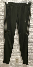 Adidas Track Pants Women's Size S Dark Green Zip  Ankles Zip Pockets 29" Inseam