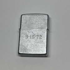 Regular Street Chrome Inscribed 9-16-72   Zippo