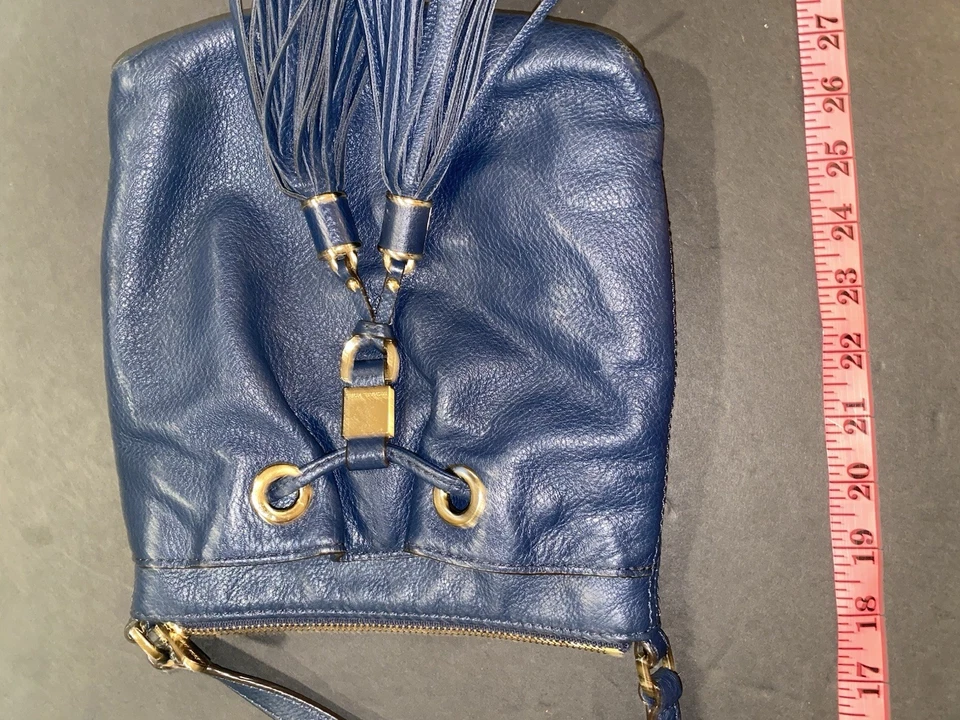 Bolso de Mano MICHAEL KORS Camden Cuero Negro Guijarro Bandolera Cordón Borla Foto 2 de 4