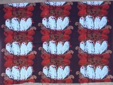 Vintage Fabric 1960s 'Lago' by Saini Salonen for Boras, Sweden, 1960s. Free post