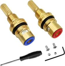 Brass 1-001 & 1-002 Ceramic Cartridge Kit Compatible with Hot... 