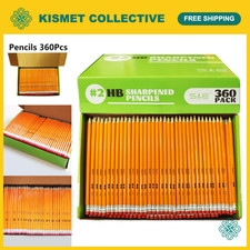 Pre-Sharpened 2 HB Wood-Cased Pencils, Bulk 360 Count, Perfect for School  Off