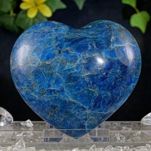 Blaues Apatit Herz XL Edelstein Herz A Quali. 86 mm 365 g Madagaskar Blaues Apatit Herz XL Edelstein Herz A Quali. 86 mm 365 g Madagaskar